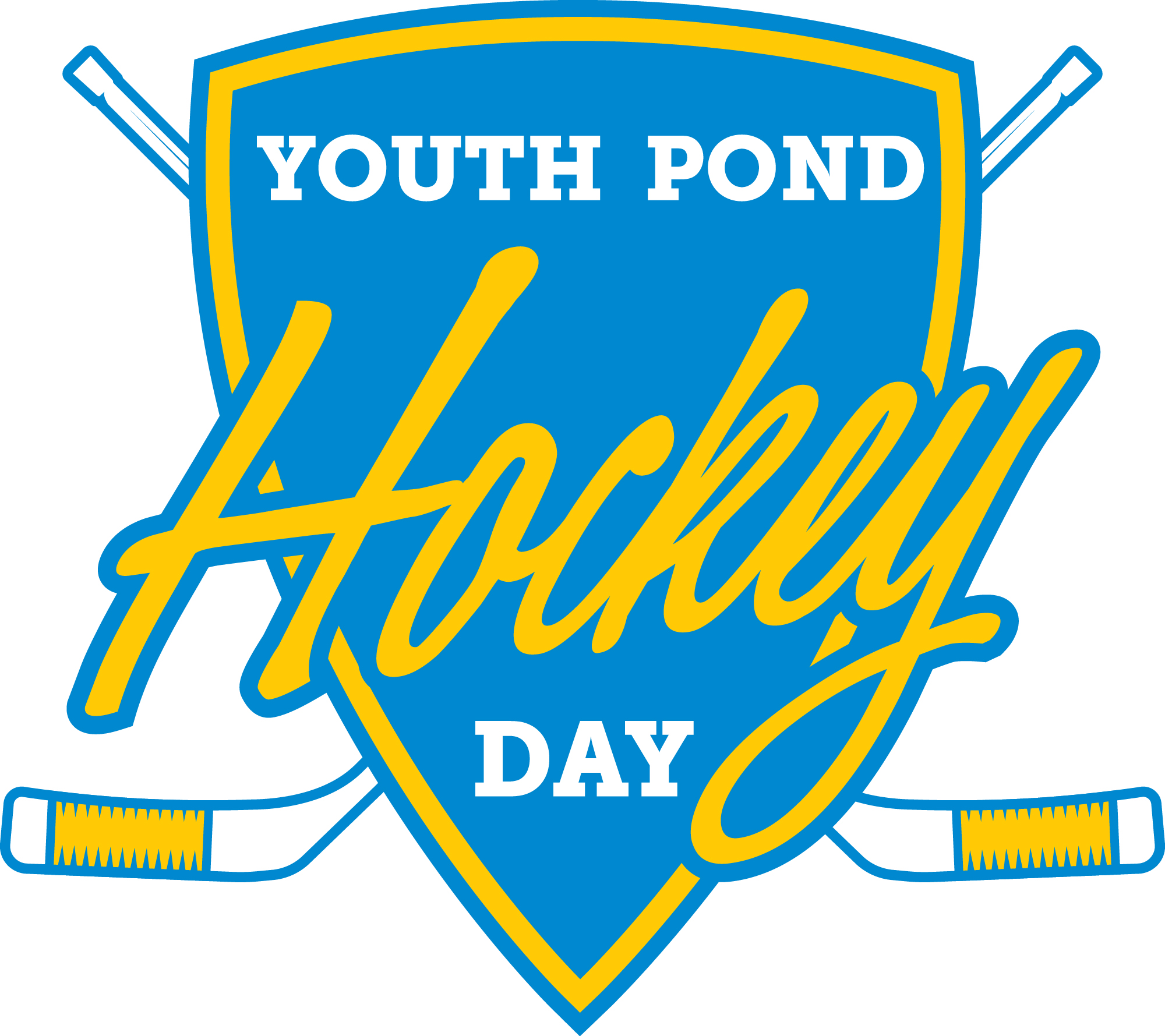 This image shows the Youth Pond Hockey Day logo.