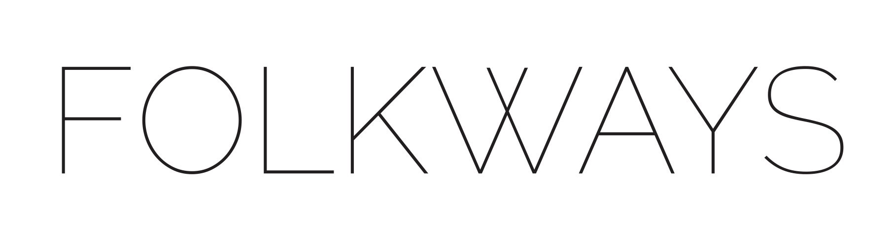 This image shows the logo for Folkways.