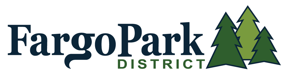 Fargo Park District with 3 trees logo