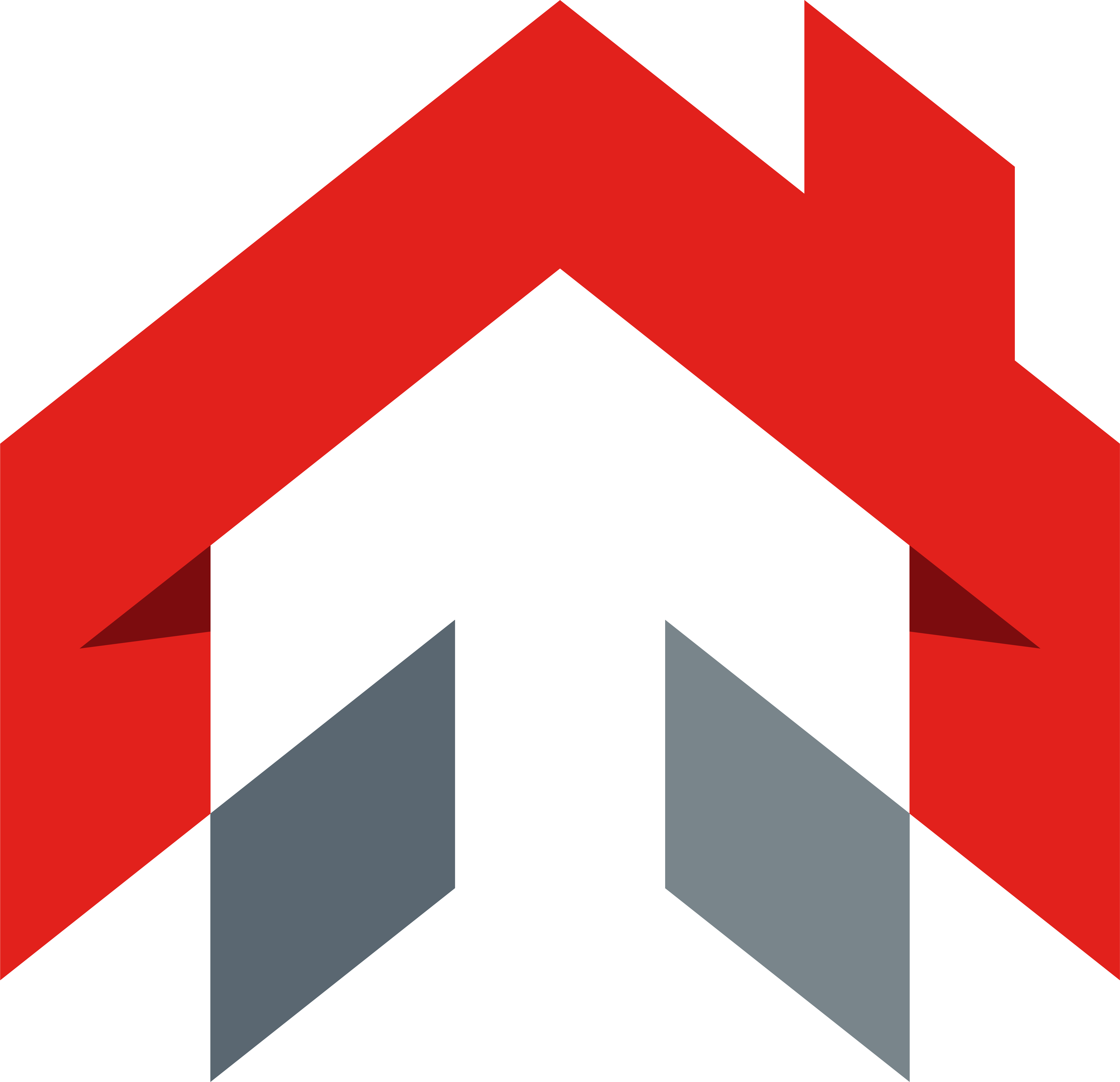 Red House and Gray Diamonds - Home Improvement Company - Logo