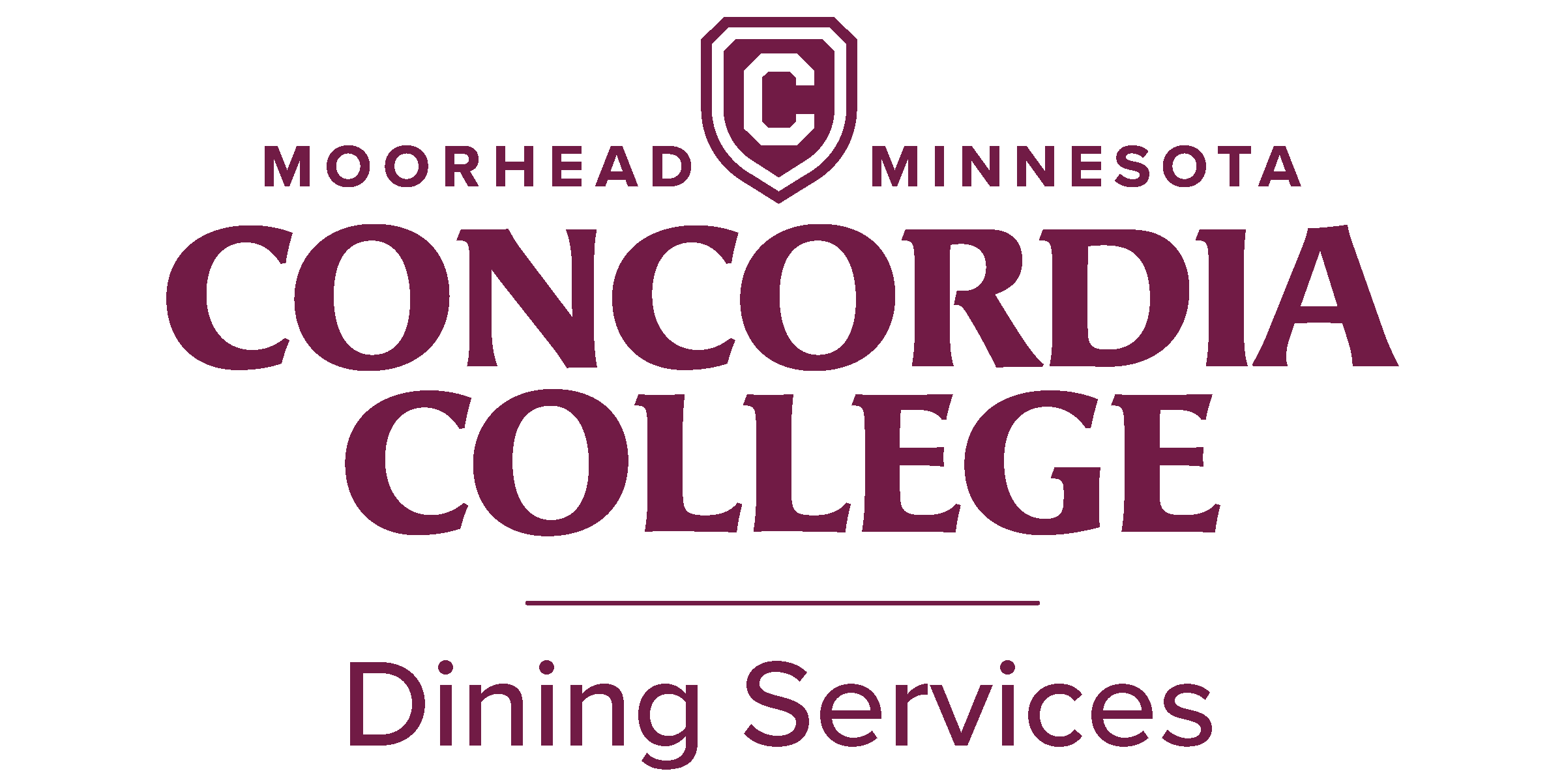 This image shows the Concordia College Dining Services logo. 