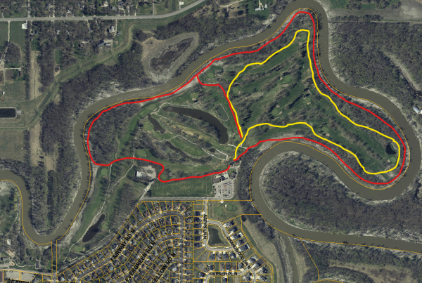 This image shows a map of the Edgewood Ski Trails.
