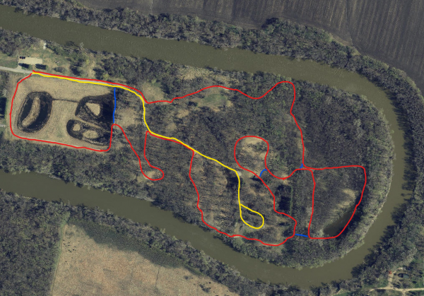 This image shows a map of the Forest River Ski Trails.