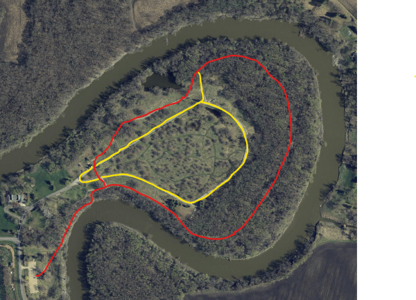 This image shows a map of the Orchard Glen Cross Country ski trails.