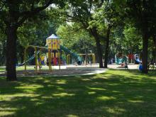 This image shows the playground at Island Park.