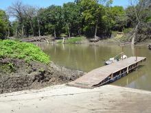 This image shows the boat ramp at Iwen Park.