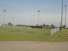 This image shows one of the fields at Tharaldson Baseball Complex.