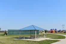 This image shows a shelter at Valley View Park