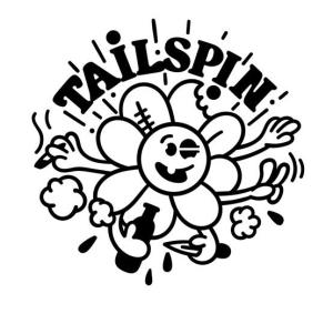Black and white Tailspin Logo