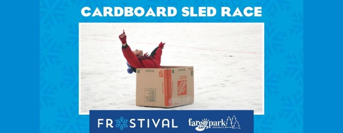 This image shows a graphic of Cardboard Sled Race.