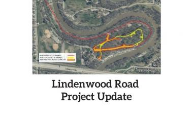 Graphic reads "Lindenwood Road Project Update" with project map.