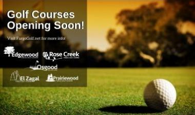 This image shows a graphic of golf courses opening soon. 