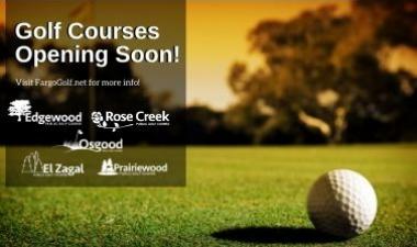 This image shows a graphic of golf courses opening soon.