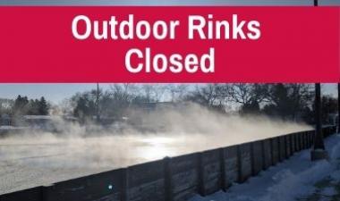 This image shows a graphic of the outdoor rinks closing for the year.