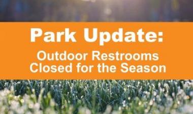 This image shows a graphic of outdoor restrooms being closed for the season.