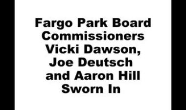 This graphic shows sworn in commissioners