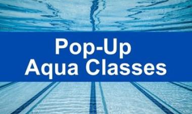 This graphic shows a pool for pop up aqua classes