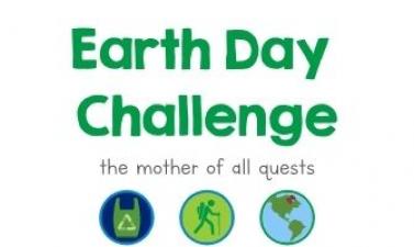 This image shows a graphic of the online Earth Day GooseChase Challenge event.