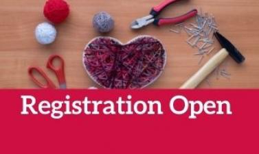 This graphic shows tools to make string art.