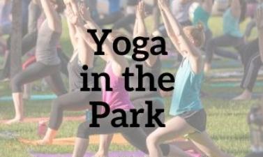This image shows a graphic of Yoga in the Park.