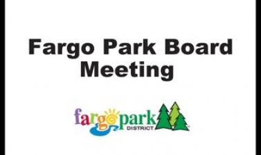 This image shows a Fargo Park Board Meeting graphic.