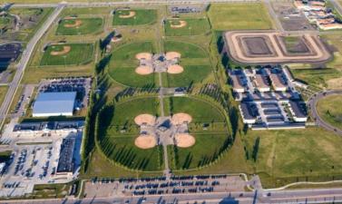 Aerial photo of Tharaldson Baseball Complex