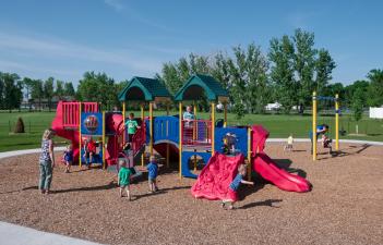 This image shows the playground at Maple Valley Park.