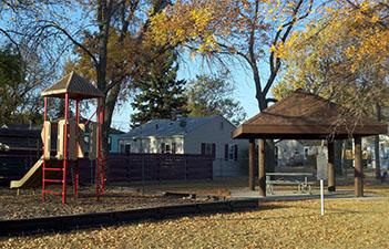 This image shows the playground at Cannon Park.