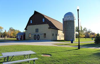 This image shows the main building at Rheault Farm.