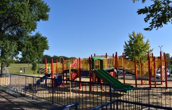 This image shows a playground at Mickelson Park
