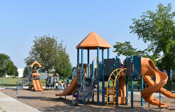 This image shows a playground at Viola Eid Playground