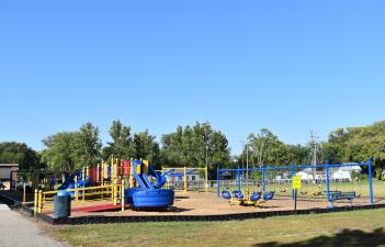 This image shows a playground at Washington Park