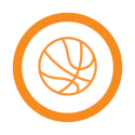 This image shows a basketball icon