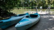 This image shows kayak rentals and launch at Forest River Park