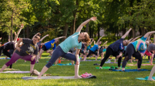 This image shows Yoga in the Park.