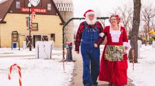 This photo shows an image of Santa and Mrs. Claus at Santa Village.